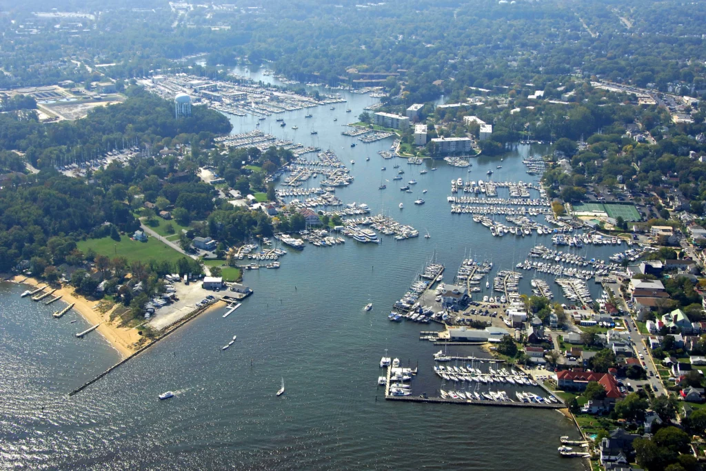 Annapolis Back Creek Aerial Drone View